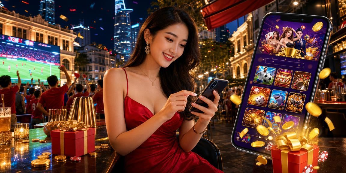 Người chơi TP.HCM trải nghiệm slot game mới nhất trên điện thoại tại quán cà phê