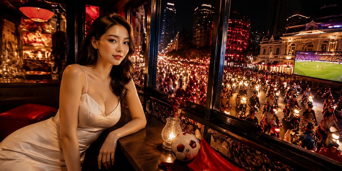 Người chơi cá cược thể thao tại quán cà phê TP.HCM buổi tối xem bóng đá